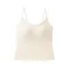 Chaleco Cálido para Mujer con Almohadillas en el Pecho Otoño Invierno 2026 Nuevo Seda Antibacteriano Camisola Capa Base No Necesita Sujetador