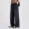 Pantalones casuales antiarrugas para hombre, nuevo estilo primavera/verano 2026, marca de tendencia americana, pantalones rectos sueltos de caída de alta calle con degradado