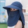 Chapéu de Proteção Solar para Mulheres, Proteção UV de Verão, Chapéu de Sol para Pais e Filhos, Chapéu de Sol para Viagem e Praia, Chapéu de Sol com Cobertura Facial, Chapéu de Sol de Aba Larga para Exterior
