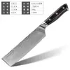 Cuchillo de chef con patrón de Damasco transfronterizo cortado con láser, cuchillo para frutas, juego de cuchillos de acero inoxidable, cuchillo de estilo japonés, cuchillo Santoku, cuchillo de cocina