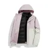 Chaquetas de Plumas para Otoño e Invierno, Ropa de Montañismo a Prueba de Viento, Impermeable y Cálida Tres en Uno para Hombres y Mujeres, En Stock al por Mayor, Compra en Grupo, Personalización