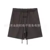 Shorts Casuais Largos de Cor Sólida com Cordão na Cintura, Shorts de Cinco Pontos Elásticos, Shorts Básicos de Verão Masculino em Mistura de Algodão, Estilo de Verão Masculino