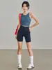 Traje deportivo de fitness de alta intensidad con chaleco de entrenamiento para correr y yoga a prueba de impactos integrado y pantalones cortos para uso al aire libre en verano