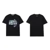Camiseta Pesada Stone 260g com Estampa de Bússola com Logo, Caimento Solto, Estilo Tendência para Casal, Manga Curta, Unissex