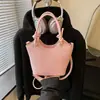 Bolsa Transversal de Mão Nova de Cor Sólida Simples e Estilosa com Pingente e Vibe Western para Mulheres, Projetada para o Dia a Dia