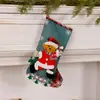 Saco de Presente Meia de Natal Transfronteiriça Linho Boneco de Neve Idoso Grande Saco de Doces Infantil Saco de Presente Decoração de Árvore de Natal