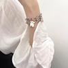 Pulsera de doble capa Sweet Cool Love Bear para mujer, estilo retro frío para mujer, Ins para estudiante, versátil, para pareja, pulsera de mejor amigo para hombre