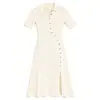 Vestido Polo Estilo Suave Hecho a Medida de la Fábrica de Suéteres Dalong con Abertura para Ceñir la Cintura, Elegante Vestido de Punto de Longitud Media para Ir al Trabajo