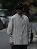 Camisa de Manga Longa Xadrez Fino Estilo Japonês Cityboy para Homens, Camisa Casual Solta Unissex Retrô Relaxado Estilo Americano