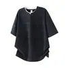 Camiseta de Manga Corta de Verano Nueva Waffle Anti-arrugas Cómoda Ligera de Negocios con Cuello Falso de Dos Piezas Henry Nanxia