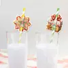Decoración Navideña de Amazon Toppers de Paja Temática de Hombre de Jengibre Suministros para Decoración de Fiesta Navideña de Invierno