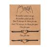 Dos Paquetes de Pulseras de Papel Kraft Amarillo de Piedra Volcánica con Cuentas de Arroz, Cuentas en Forma de Corazón y Cuentas de Ocho para Parejas, Set Geométrico Hecho a Mano