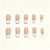 Bestseller transfronterizo en Europa y América: Uñas postizas portátiles con un toque dulce y fresco, deslumbrante, de alta gama, forma cuadrada europea, estilo largo, al por mayor, brillantes