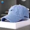 Marca de moda rasgada lavada letra gorra con visera Primavera y Otoño casual combinable calle Gorra de béisbol para hombre sombrero para el sol verano