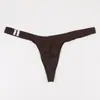 Tanga de seda fina convexa en forma de U para hombre, ropa interior sexy de cintura baja, de comercio exterior, E044