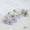 Fio de Flor de Camomila Flor Artificial Imortal Arranjo de Flores Margarida Buquê Caixa de Flores Pacote de Material DIY Grampo de Cabelo Flor Chapéu de Formatura Decoração