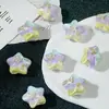 20mm crema dulce viento cinco puntas estrella tridimensional pintura al óleo degradado estrellas DIY pulsera collar de cuentas hecho a mano material