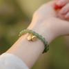 Dos Shihuan Paso a Paso Loto Imitación Jade Hetian Qingshui Pulsera Pulsera Estilo Étnico Mujeres Tono Vibrante Textión en stock