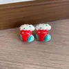 Nuevos Pendientes de Navidad 2025 Dibujos Animados Lindo Papá Noel Hombre de Jengibre Pendientes de Árbol de Navidad Pinzas para Orejas Sin Perforación