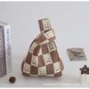 Bolso de Mano para Mujer del Festival del Bote del Dragón Panda, Bolso Cubo Tejido, Estilo Coreano y Japonés Versátil, Bolso Tote Casual, Bolsa para el Almuerzo, Lindo y Divertido