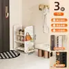 Puerta de Entrada Bolsa para Zapatos Estante de Almacenamiento Tablero Perforado Zapatero Multifuncional Apilable Pasillo Zapatero de Gran Capacidad