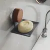 Jabonera Estilo Tronco Montada en la Pared Baño Baño Perforada Drenaje Jabonera Sin Taladro Extraíble y Lavable Estante de Almacenamiento