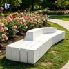 Sofás de cemento segmentados, paseos marítimos, otomanas modulares, estructuras decorativas de área escénica, plataformas de asiento irregulares hechas a medida por el fabricante