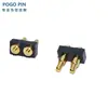 Conector POGOPIN dedal de resorte dedal de antena chapado en oro pasador de inserción de pasador de dedal lado del orificio del pasador pasta de soldar tipo cable de soldadura de carga pasador plano