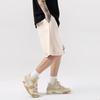 Shorts de pele de veado masculino, calças esportivas marrons de espuma, shorts finos de verão americanos, shorts largos e largos