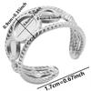 Anillo de acero inoxidable 304 acero titanio anillo geométrico multifigura para hombre y mujer viento frío nicho simple apertura ajustable