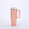 Copo de Carro Stanley 40oz Quarta Geração, Copo Térmico de Aço Inoxidável 304 de Segunda Geração com Alça e Canudo, Copo de Gelo para Manter o Frio