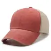 Gorra de Malla Desgastada, Gorra de Béisbol Lavada, Gorra Lisa de Color Sólido, Visera para Sol de Primavera y Verano, Estampado por Transferencia Térmica, Gorra de Béisbol de Pico Caliente de Venta Transfronteriza