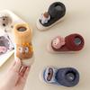 Zapatos calcetín de terciopelo cálido para bebé de invierno, zapatos para interiores y exteriores para niños, suelas de goma, zapatos para suelo fresco, zapatos de moda de dibujos animados para niños y niñas