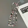Moda Versátil DIY Coreana Borboleta Amor Dopamina Contas Corrente Longa Corrente Transversal Capa de Celular Corrente Feminina DIY