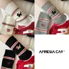 Calcetines Blancos para Mujer, Estilo Primavera y Otoño, Calcetines de Algodón Puro de Media Pantorrilla Estilo Ins de Moda, Bordado Lindo de Perro, Calcetines Largos Estilo Universitario para Primavera y Otoño