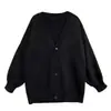 Cardigan de Punto Holgado de Manga Corta Nuevo Estilo Primavera y Otoño Suave y Estilo Perezoso para Mujer en Primavera