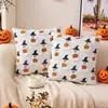 Nueva funda de almohada de peluche con forma de fantasma y calabaza de Halloween para cruzar la frontera, cojín de felpa con bordado 3D, decoración navideña