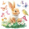 Adhesivo Estático de Vidrio de Pascua al por Mayor 2026 Amazon Transfronterizo Nuevo Modelo Conejo Pradera Pegatina para Ventana Pegatina para Vidrio de Puerta y Ventana