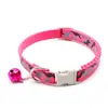 Coleira de cachorro camuflada de 1 cm coleira de gato ajustável colar ajustável acessórios de etiqueta decorativa com sino anti-perda