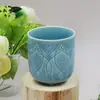 Taza de Cerámica con Patrón Creativo en Relieve Estilo Japonés para Velas Taza para Velas de Cera para Rellenar Decoración del Hogar Personalizada