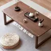 Mesa de Centro de Madera Maciza para Salas de Estar Pequeñas, Adecuada para Apartamentos Pequeños, Mesa de Té Vintage para Balcón, Mesa Pequeña para Ventana Saliente de Tatami, Mesa Kang