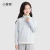 Fábrica de Ropa Infantil Xiaofei 2026 nueva camiseta básica de manga larga de invierno para niñas, top casual para niños mayores
