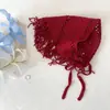 Pañuelo Triangular de Punto Hueco Estilo Pastoral Color Blanco Crudo Tocados 2026 Nueva Diadema de Alta Gama para Mujer para Uso Diario