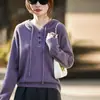 Moletom com Capuz Outono/Inverno Malha Fina Redutor de Idade Jacquard Manga Longa Camada Base Suéter Feminino Lã Tendência Camada Interna Sensação de Nova Temporada Fio Mesclado