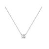 Acero de titanio no se decolora Zhao Lusi mismo collar de diamantes redondos de circón para mujer accesorios de alta gama japoneses y coreanos cadena de clavícula de lujo ligero