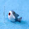 Paisaje en miniatura con tiburones lindos, tortugas pequeñas y otros adorables animales marinos; decoración de acuario, accesorios DIY y adornos pequeños