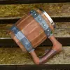 Taza de Cerveza de Resina con Forma de Barril de Madera Taza de Cerveza de Acero Inoxidable con Imitación de Madera Taza con Forma de Barril Taza con Forma de Tambor Cafetera Taza de Barriga