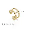 Moda Transfronteriza Estilo Simple Anillo Abierto de Acero Inoxidable Lujo Ligero Diseño Exquisito Joyería de Mano Ajustable Venta al por Mayor Yiwu