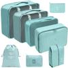 Conjunto de Sacos de Armazenamento para Viagem, Conjunto de 11 Peças para Viagens de Negócios, Sacos de Armazenamento com Cordão para Roupas, Sacos de Armazenamento Dobráveis de Malha para Maquiagem e Artigos de Higiene Pessoal