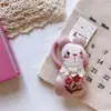 Corea del Sur Primavera Nuevo Estilo Dama Niña Rosa Algodón Animal Pequeño Encaje Encaje Conejo Anillo para el Cabello Pin para Niña